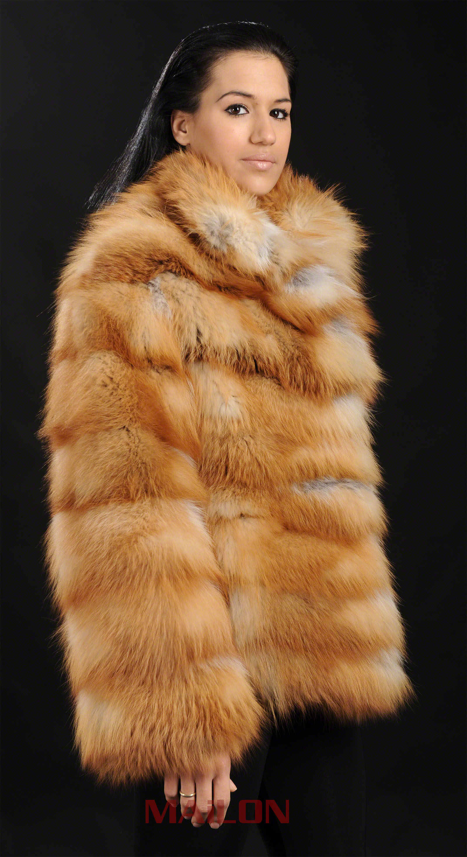 Full skin Canadian Red Fox Fur Jacket