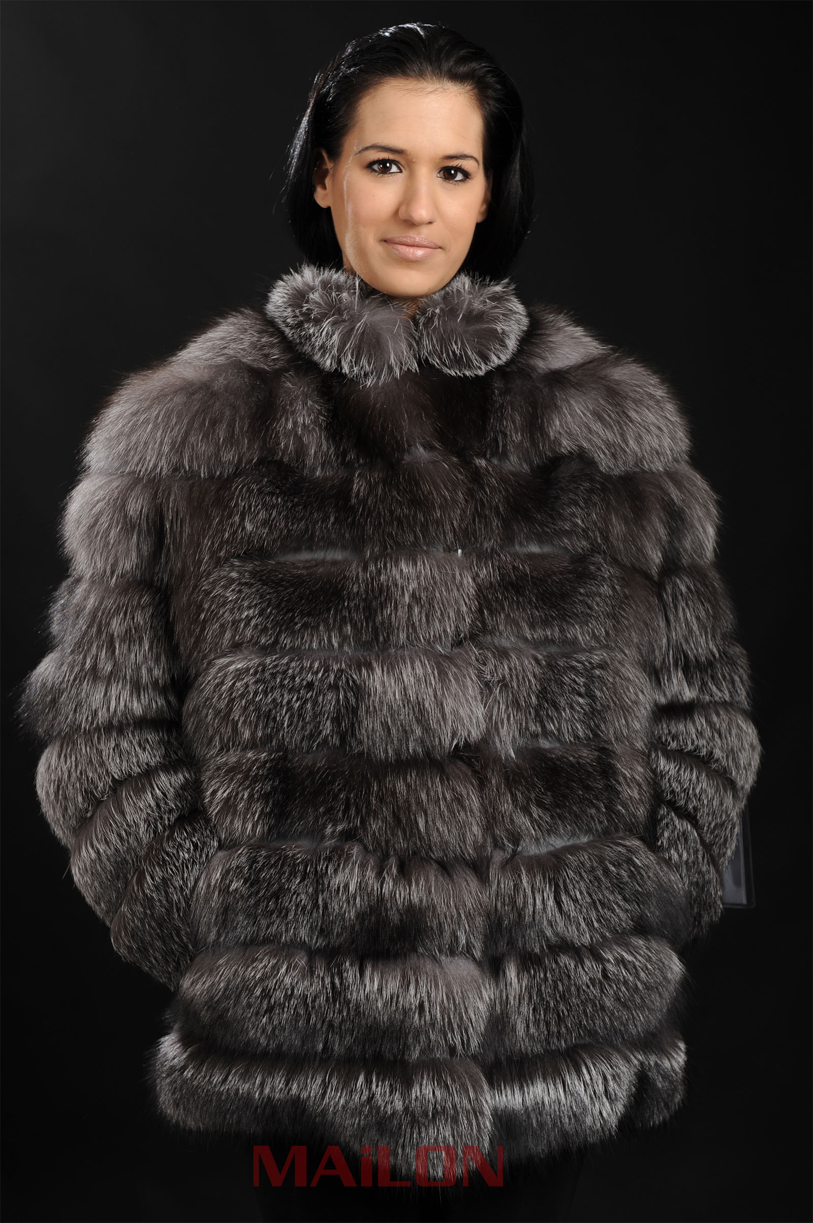 Blue Frost SAGA Fox Jacket with suede leather inserts