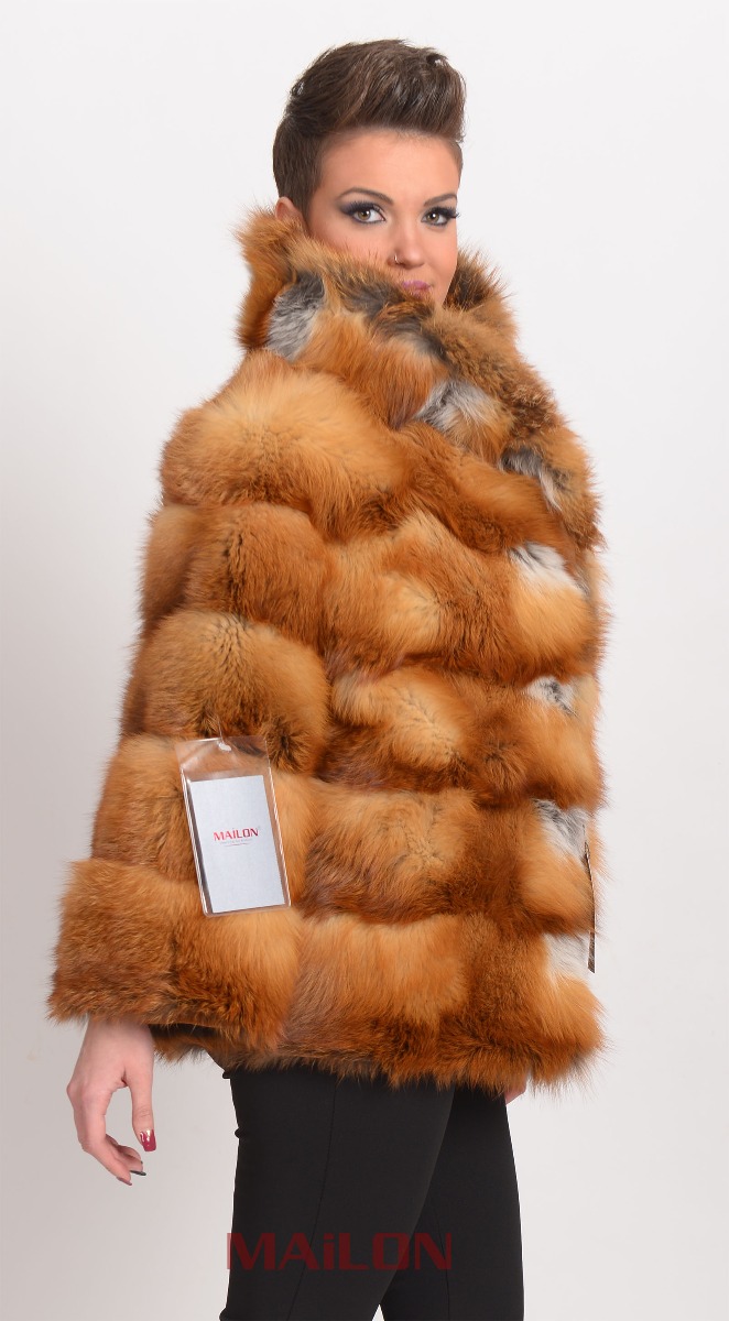 Full skin Canadian Red Fox Fur Jacket