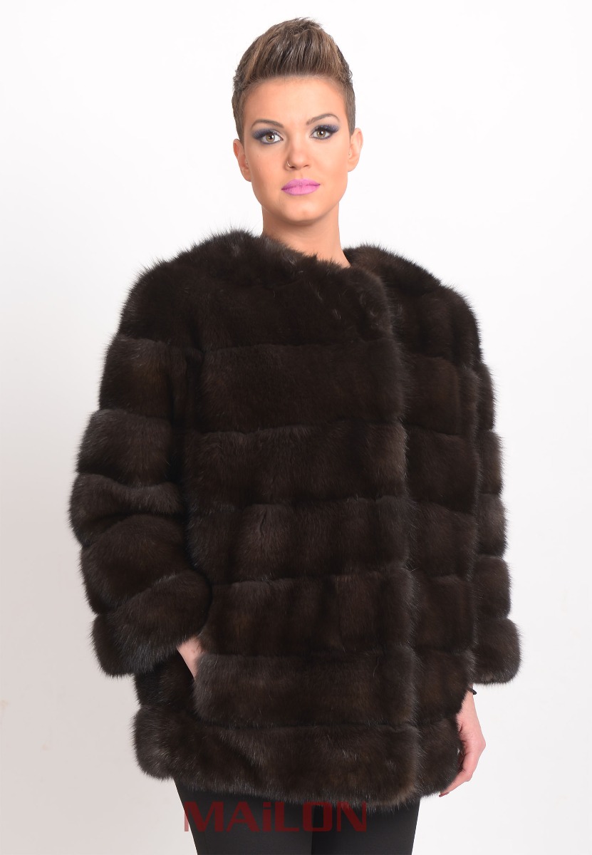 Sable Fur Jacket with chanel collar