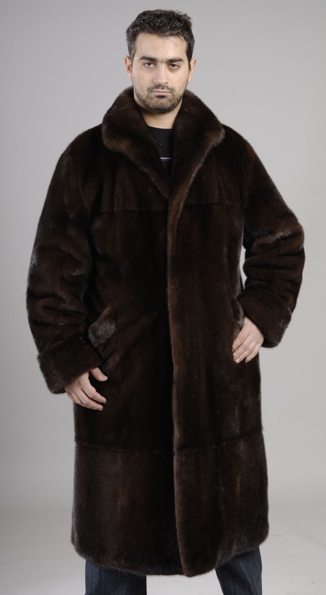 Reversible Demi Buff Mink Coat for Men