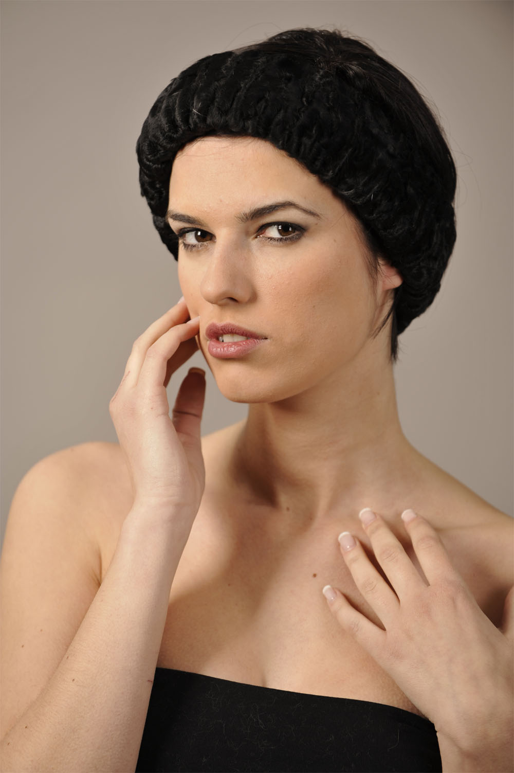 Swakara Black Mink Fur Headband - One Size