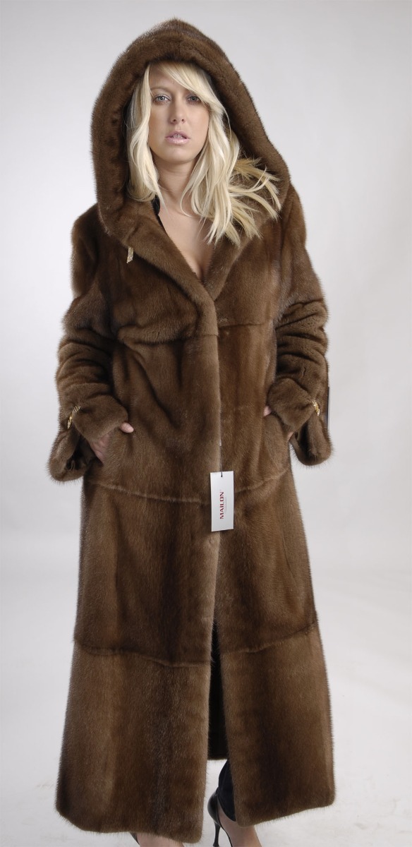 Scanglow Mink Coat with Hood