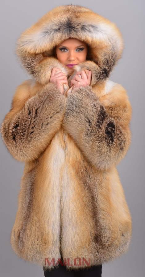 Golden Island SAGA Fox coat parka hooded